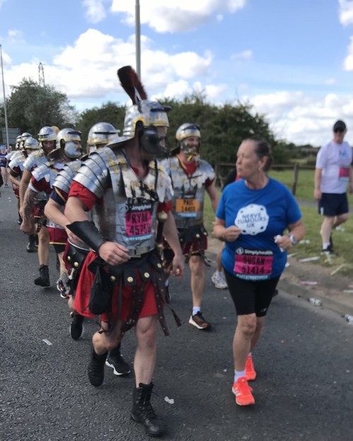 Sue chatting to the Paras in 2019